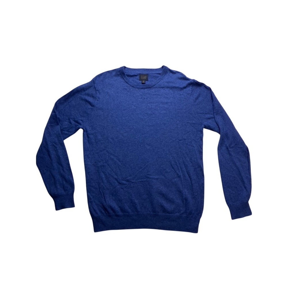 14th & Union Sweater Mens Medium Blue Excellent Cotton‎ Cashmere Crewneck Luxury
